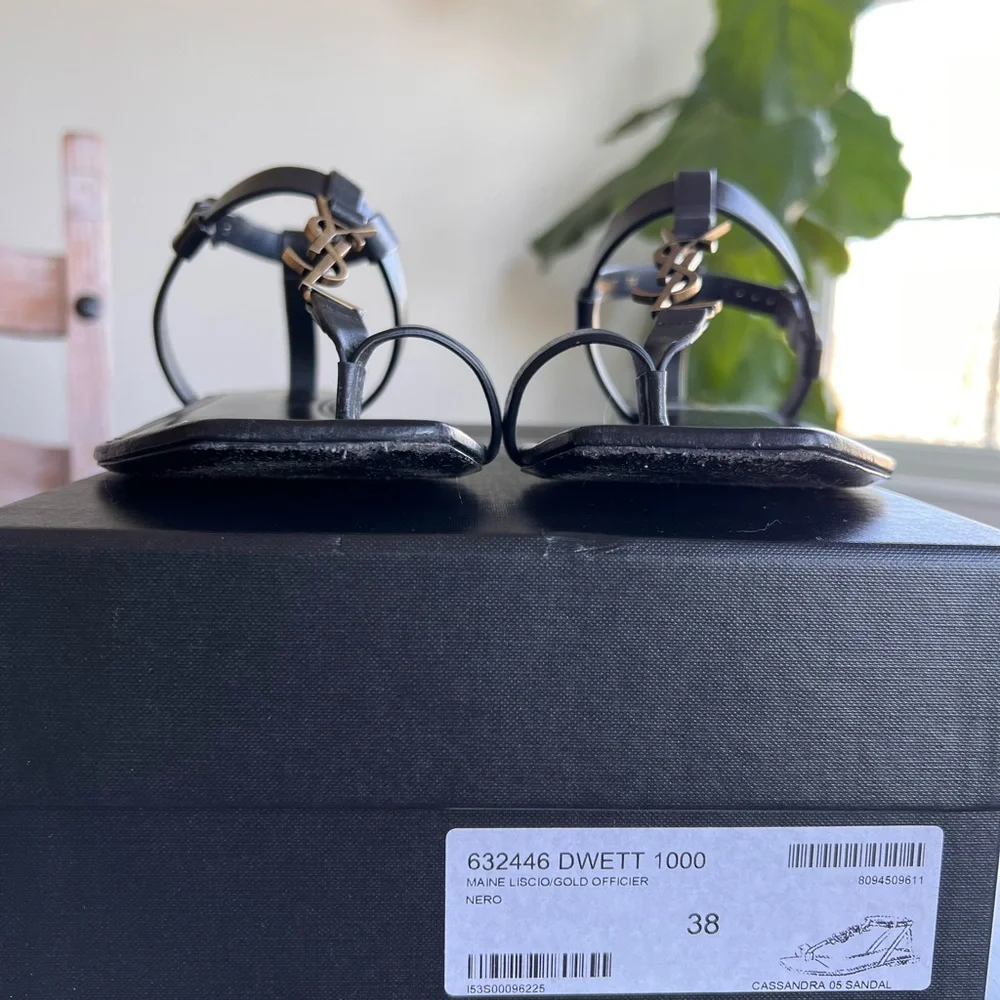 Saint Laurent Cassandra Sandal size 38 - Picture 7 of 13
